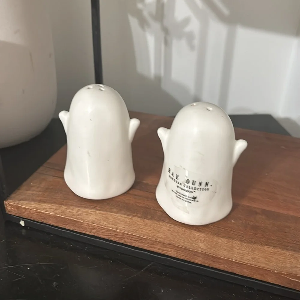 Rae Dunn Ghost Salt and Pepper Shakers